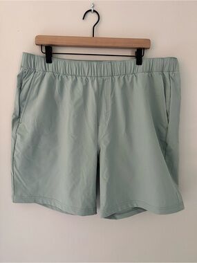 Rhoback Sage Seafoam Green Athletic Shorts with Back Pocket Tie Waist Sz 3XL